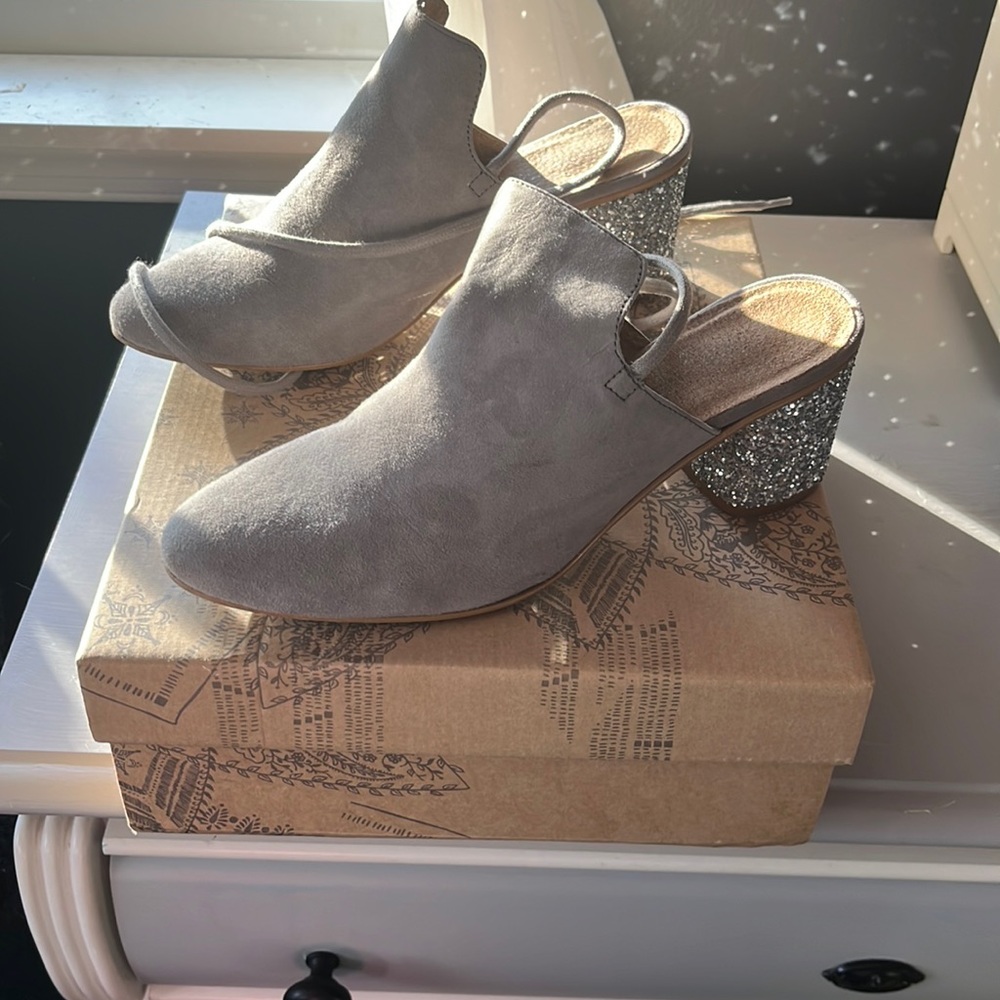 Free People Sparkly tie Mule